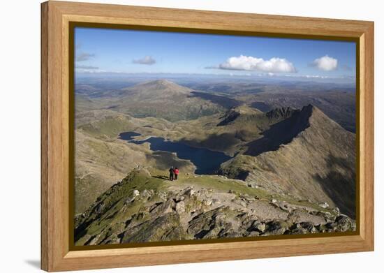 View from Summit of Snowdon to Llyn Llydaw and Y Lliwedd Ridge-Stuart Black-Framed Premier Image Canvas