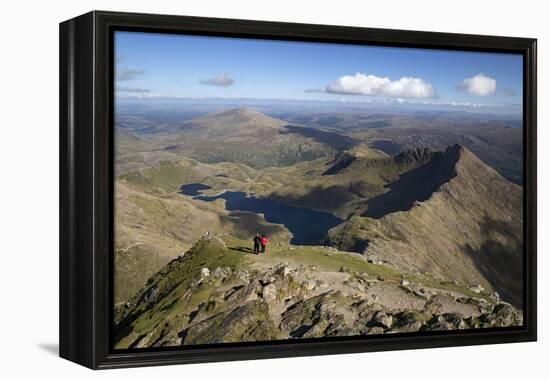 View from Summit of Snowdon to Llyn Llydaw and Y Lliwedd Ridge-Stuart Black-Framed Premier Image Canvas