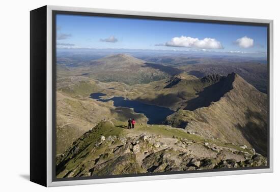 View from Summit of Snowdon to Llyn Llydaw and Y Lliwedd Ridge-Stuart Black-Framed Premier Image Canvas