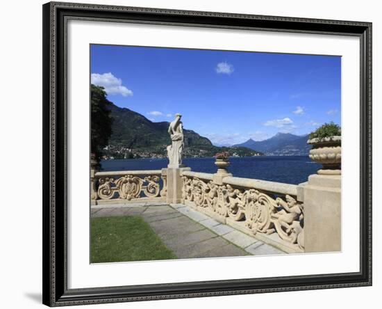 View From Terrace, Lenno, Lake Como, Lombardy, Italy, Europe-Vincenzo Lombardo-Framed Photographic Print