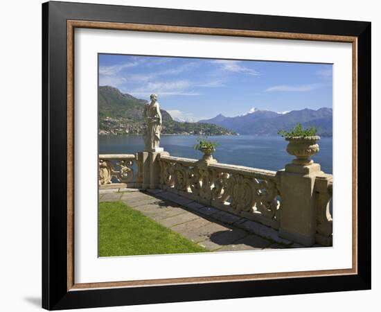 View from Terrace of 18th Century Villa del Balbianello, Lenno, Lake Como, Italian Lakes, Italy-Peter Barritt-Framed Photographic Print