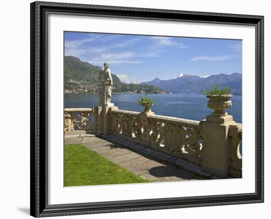 View from Terrace of 18th Century Villa del Balbianello, Lenno, Lake Como, Italian Lakes, Italy-Peter Barritt-Framed Photographic Print