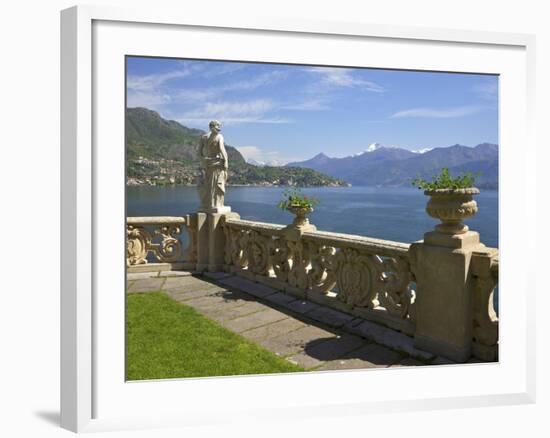 View from Terrace of 18th Century Villa del Balbianello, Lenno, Lake Como, Italian Lakes, Italy-Peter Barritt-Framed Photographic Print