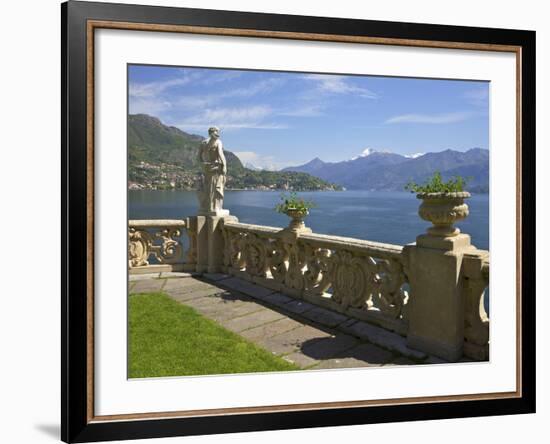 View from Terrace of 18th Century Villa del Balbianello, Lenno, Lake Como, Italian Lakes, Italy-Peter Barritt-Framed Photographic Print