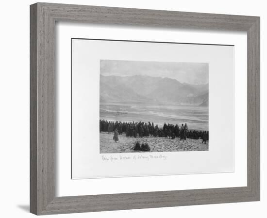 View from Terrace of Debung Monastery, Tibet, 1903-04-John Claude White-Framed Giclee Print