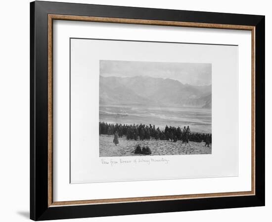 View from Terrace of Debung Monastery, Tibet, 1903-04-John Claude White-Framed Giclee Print