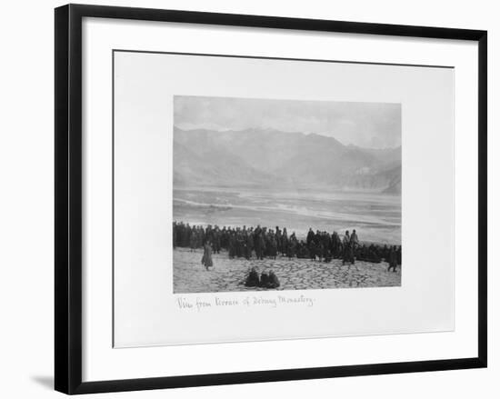 View from Terrace of Debung Monastery, Tibet, 1903-04-John Claude White-Framed Giclee Print