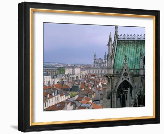 View from Terrace of St. Epvre Basilica, of Place Stanislas and Old Town, Nancy, Lorraine-Bruno Barbier-Framed Photographic Print