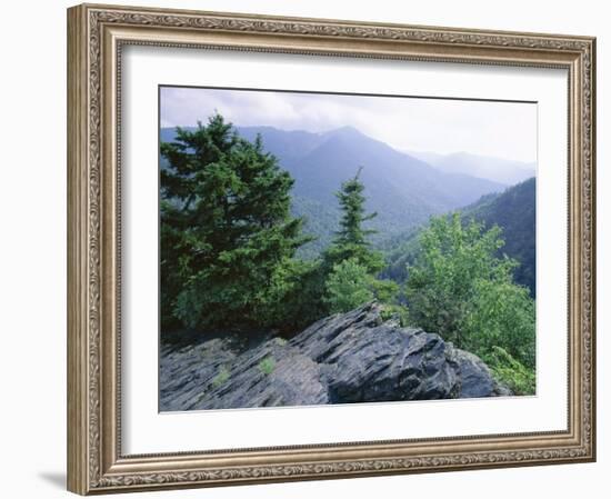 View from the Alum Cave Bluffs Trail in Great Smoky Mountains National Park, Tennessee, USA-Robert Francis-Framed Photographic Print