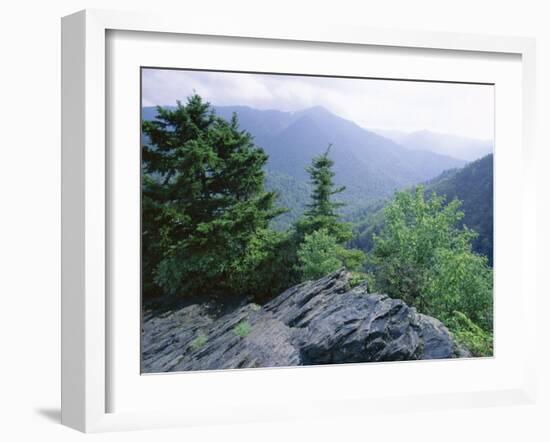 View from the Alum Cave Bluffs Trail in Great Smoky Mountains National Park, Tennessee, USA-Robert Francis-Framed Photographic Print