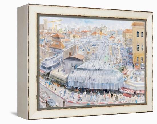 View from the Balcony, Mahane Yehuda, Jerusalem, 2019 (W/C on Paper)-Lucy Willis-Framed Premier Image Canvas