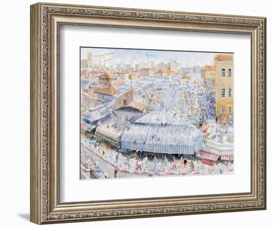 View from the Balcony, Mahane Yehuda, Jerusalem, 2019 (W/C on Paper)-Lucy Willis-Framed Giclee Print