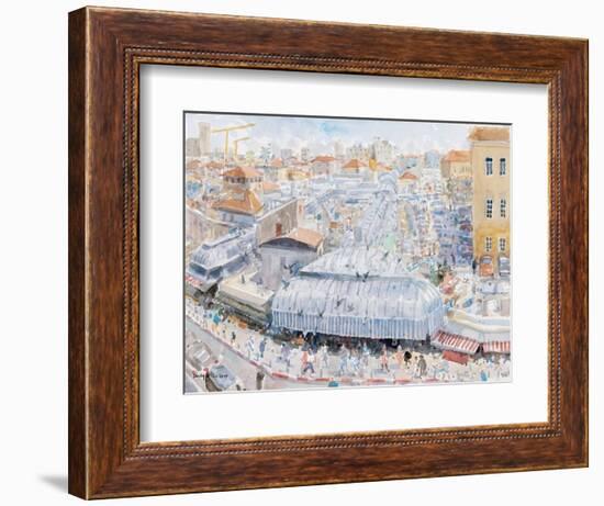 View from the Balcony, Mahane Yehuda, Jerusalem, 2019 (W/C on Paper)-Lucy Willis-Framed Giclee Print