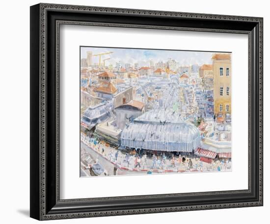 View from the Balcony, Mahane Yehuda, Jerusalem, 2019 (W/C on Paper)-Lucy Willis-Framed Giclee Print