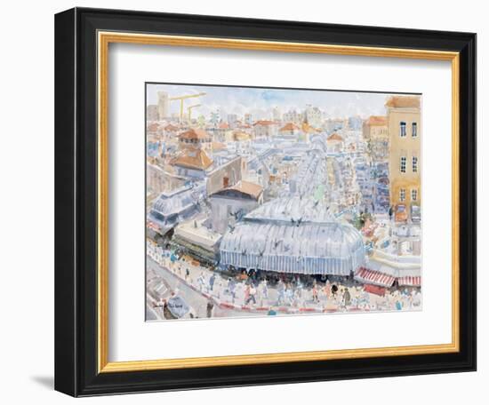 View from the Balcony, Mahane Yehuda, Jerusalem, 2019 (W/C on Paper)-Lucy Willis-Framed Giclee Print