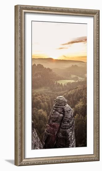 View from the Bastion View with Sunrise-Jorg Simanowski-Framed Photographic Print