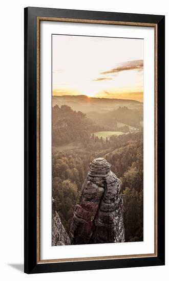 View from the Bastion View with Sunrise-Jorg Simanowski-Framed Photographic Print