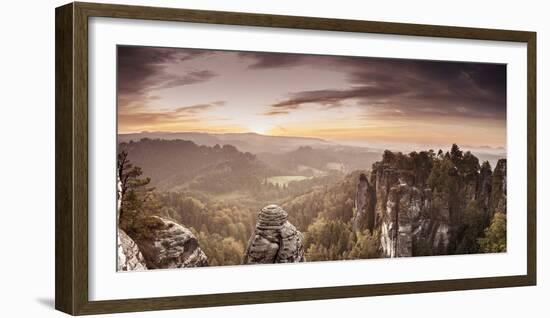 View from the Bastion View with Sunrise-Jorg Simanowski-Framed Photographic Print