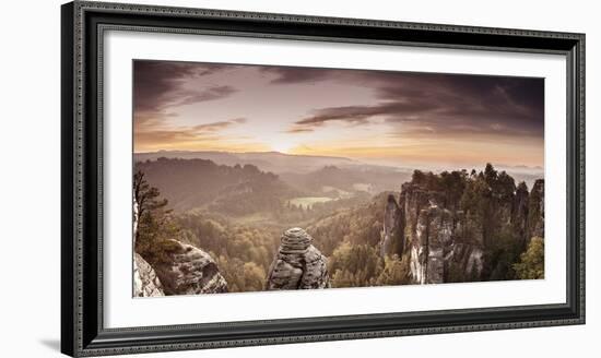 View from the Bastion View with Sunrise-Jorg Simanowski-Framed Photographic Print