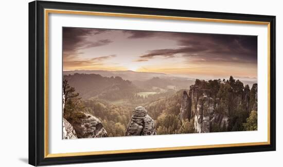 View from the Bastion View with Sunrise-Jorg Simanowski-Framed Photographic Print