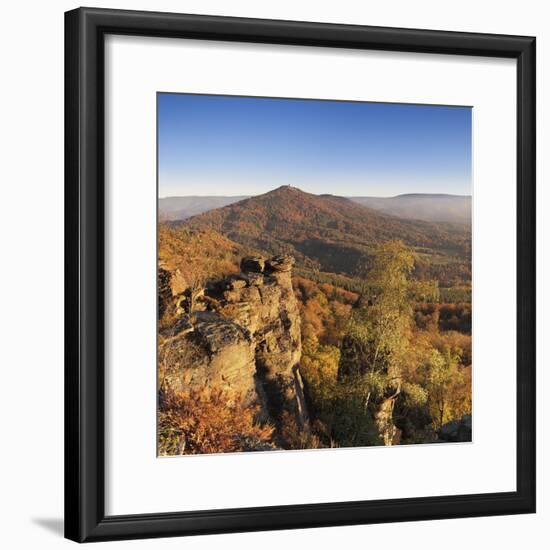 View from the Battertfelsen to the Merkus, Baden Baden, Baden-Wurttemberg, Germany-Markus Lange-Framed Photographic Print