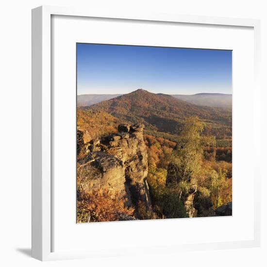 View from the Battertfelsen to the Merkus, Baden Baden, Baden-Wurttemberg, Germany-Markus Lange-Framed Photographic Print