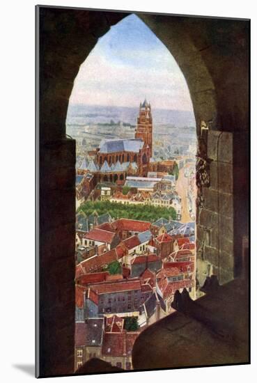 View from the Belfry of Bruges, Belgium, C1924-null-Mounted Giclee Print