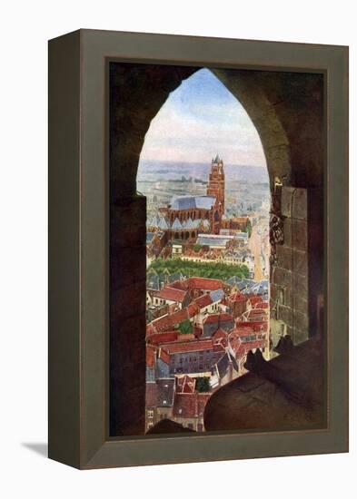 View from the Belfry of Bruges, Belgium, C1924-null-Framed Premier Image Canvas