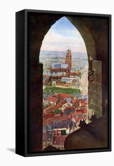 View from the Belfry of Bruges, Belgium, C1924-null-Framed Premier Image Canvas