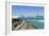 View from the Breakwater to the City Skyline across the Gulf, Abu Dhabi, United Arab Emirates-Fraser Hall-Framed Photographic Print