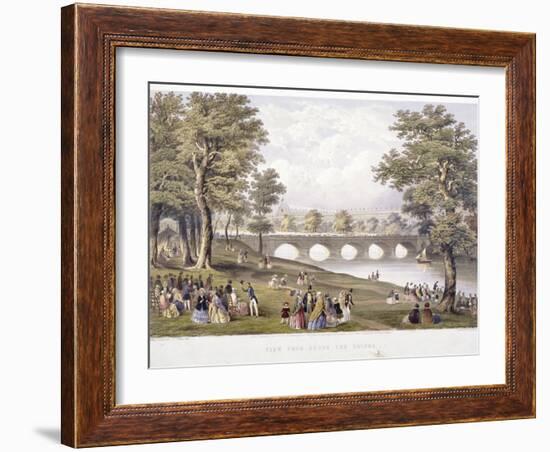 View from the Bridge on the Serpentine Towards Crystal Palace, London, 1851-Day & Son-Framed Giclee Print