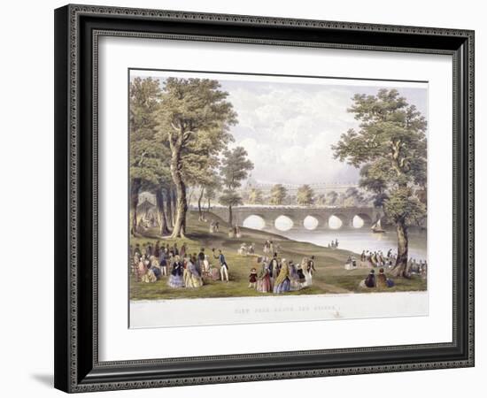 View from the Bridge on the Serpentine Towards Crystal Palace, London, 1851-Day & Son-Framed Giclee Print