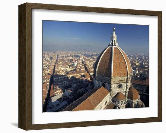 View from the Campanile of the Duomo (Cathedral) of Santa Maria Del Fiore, Florence, Tuscany, Italy-Robert Francis-Framed Photographic Print