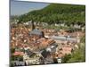 View from the Castle of the Old City, and the River Neckar, Heidelberg, Baden-Wurttemberg, Germany-James Emmerson-Mounted Photographic Print