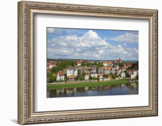 View from the Cathedral View Above the New Town of Mei§en on the Right Bank of the Elbe-Uwe Steffens-Framed Photographic Print