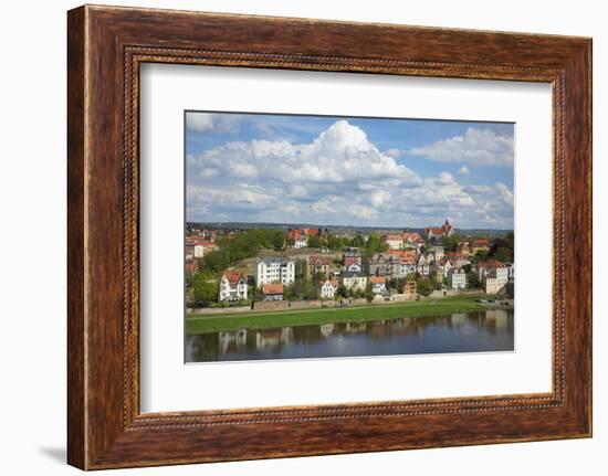 View from the Cathedral View Above the New Town of Mei§en on the Right Bank of the Elbe-Uwe Steffens-Framed Photographic Print