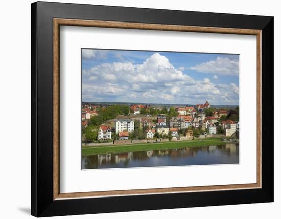 View from the Cathedral View Above the New Town of Mei§en on the Right Bank of the Elbe-Uwe Steffens-Framed Photographic Print