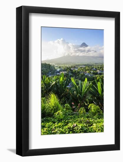 View from the Daraga Church on the Mount Mayon Volcano, Legaspi, Southern Luzon, Philippines-Michael Runkel-Framed Photographic Print