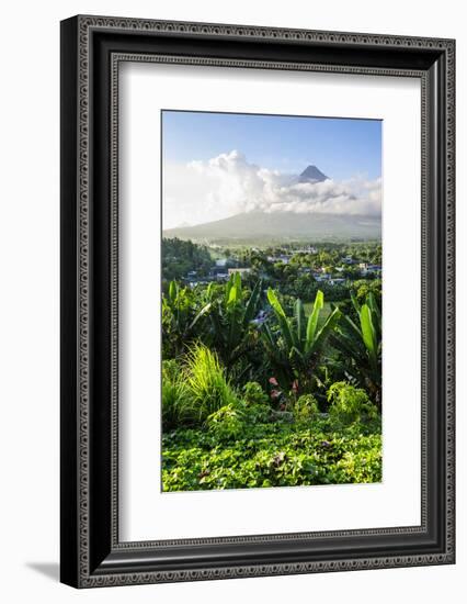 View from the Daraga Church on the Mount Mayon Volcano, Legaspi, Southern Luzon, Philippines-Michael Runkel-Framed Photographic Print