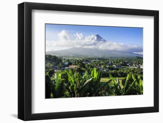 View from the Daraga Church over Mount Mayon Volcano, Legaspi, Southern Luzon, Philippines-Michael Runkel-Framed Photographic Print