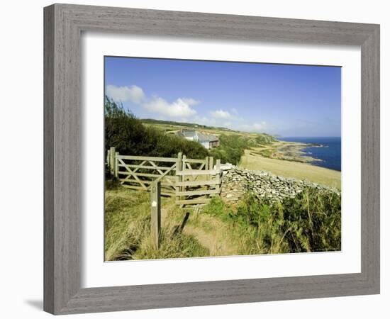 View from the Devon Coast Path at Prawle Point, South Hams, Devon, England, United Kingdom-David Hughes-Framed Photographic Print