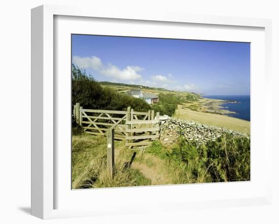 View from the Devon Coast Path at Prawle Point, South Hams, Devon, England, United Kingdom-David Hughes-Framed Photographic Print