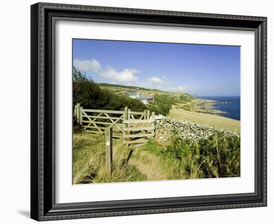 View from the Devon Coast Path at Prawle Point, South Hams, Devon, England, United Kingdom-David Hughes-Framed Photographic Print