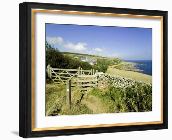 View from the Devon Coast Path at Prawle Point, South Hams, Devon, England, United Kingdom-David Hughes-Framed Photographic Print