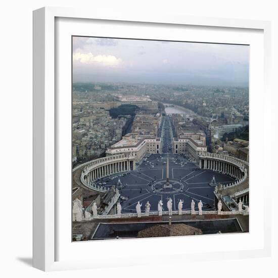 View from the Dome of St Peters in Rome, 17th Century-Gian Lorenzo Bernini-Framed Photographic Print