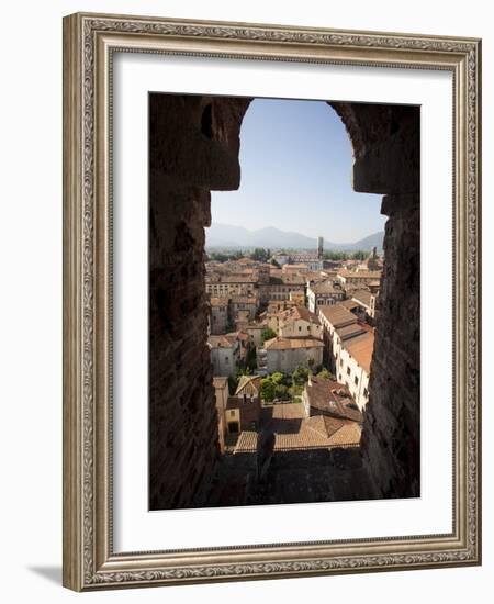 View from the Giunigi Tower, Lucca, Tuscany, Italy, Europe-Oliviero Olivieri-Framed Photographic Print