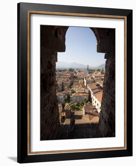 View from the Giunigi Tower, Lucca, Tuscany, Italy, Europe-Oliviero Olivieri-Framed Photographic Print