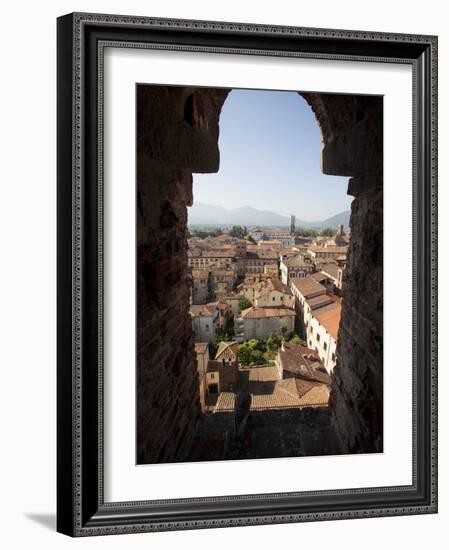 View from the Giunigi Tower, Lucca, Tuscany, Italy, Europe-Oliviero Olivieri-Framed Photographic Print