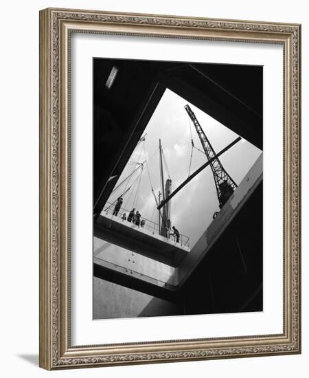 View from the Hold of the Manchester Renown, Manchester, 1964-Michael Walters-Framed Photographic Print