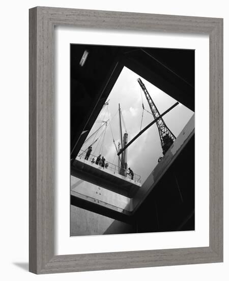 View from the Hold of the Manchester Renown, Manchester, 1964-Michael Walters-Framed Photographic Print
